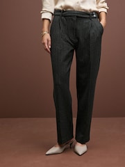 Black Ponte Barrel Leg Trousers - Image 3 of 8