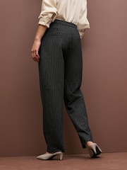 Black Ponte Barrel Leg Trousers - Image 4 of 8