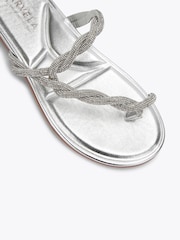 Carvela Silver Loopi Tt Flip Flop And Sandals - Image 4 of 4