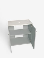 Grey Farnley Panelled Under Sink Vanity Unit Storage Unit - Image 9 of 9