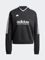 adidas Black Tiro Fleece Sweatshirt - Image 6 of 6