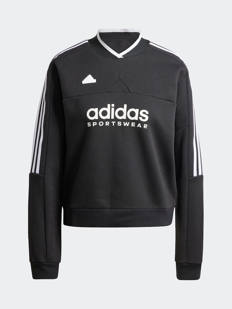 adidas Black Tiro Fleece Sweatshirt - Image 6 of 6