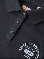 Superdry Blue 90s Fitted Polo Shirt - Image 6 of 6
