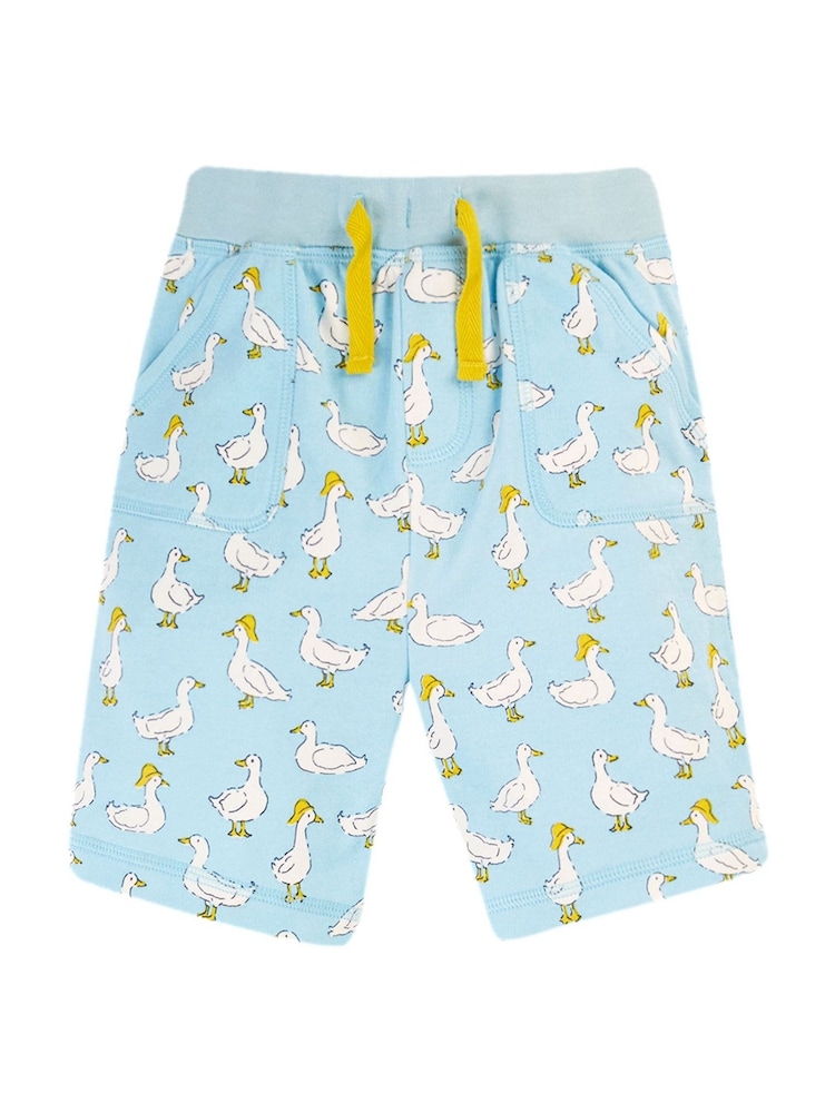 Frugi short bleu imprimé canard de Pâques - Image 1 de 5