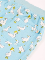 Frugi short bleu imprimé canard de Pâques - Image 4 de 5