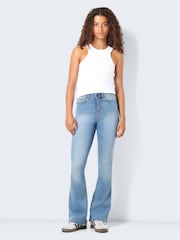 NOISY MAY Blue High Waist Flared Jeans - Image 3 of 5