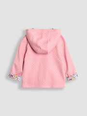 JoJo Maman Bébé Rose Pink Bunny Appliqué Reversible Hoodie - Image 3 of 8