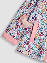 JoJo Maman Bébé Rose Pink Bunny Appliqué Reversible Hoodie - Image 8 of 8