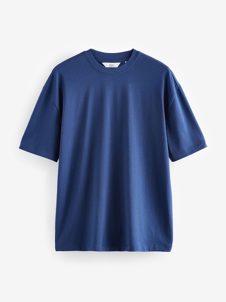 Cobalt Blue Relaxed Fit Heavyweight T-Shirt - Image 6 of 8