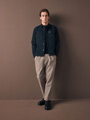 Fred Perry Navy 100% Cotton Twill Overshirt - Image 2 of 7