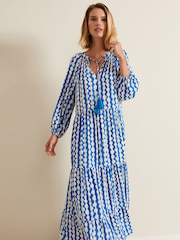 Phase Eight Blue Petite Lara Midaxi Dress - Image 3 of 6