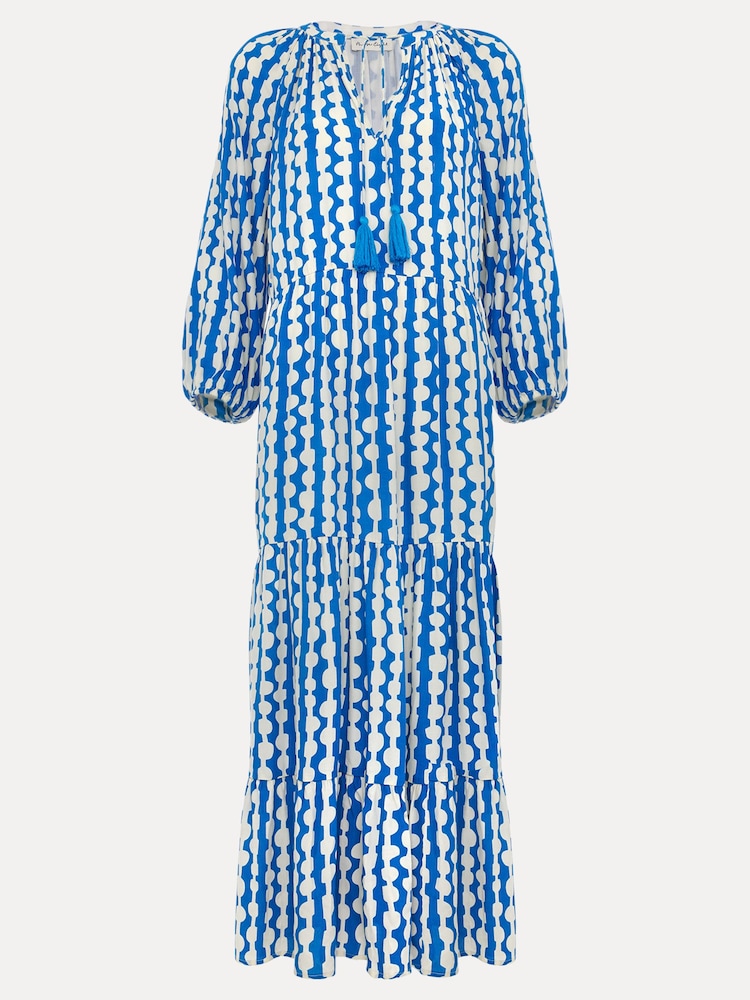 Phase Eight Blue Petite Lara Midaxi Dress - Image 6 of 6