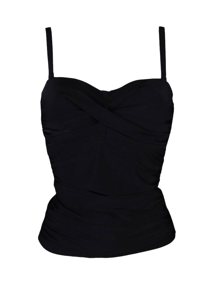 Pour Moi Black Santa Monica Removable Straps Non Wired Tankini Top - Image 4 of 5