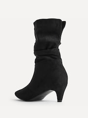 Linzi Black Mosaic Multiwear Ruched Ankle Boots - Image 3 of 5