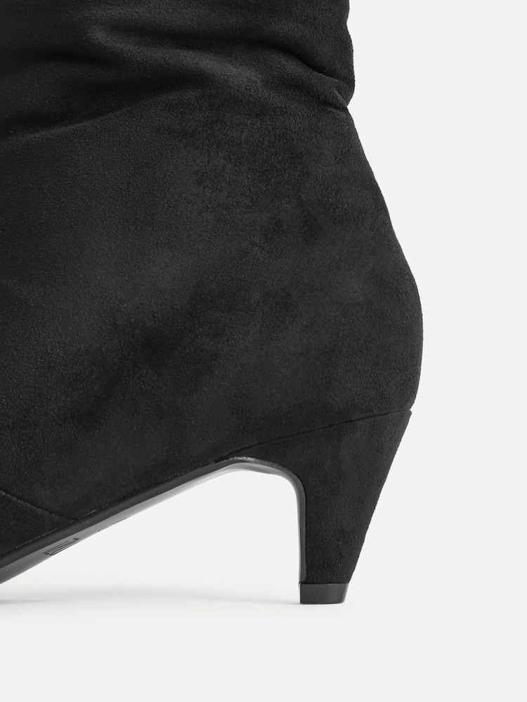 Linzi Black Mosaic Multiwear Ruched Ankle Boots - Image 5 of 5