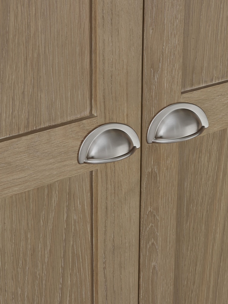 Julian Bowen Brown Memphis Limed Double 1 Drawer Wardrobe - Image 6 of 6