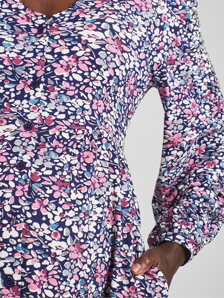 JoJo Maman Bébé Maternity Floral Buttoned Through Dress - Imagen 4 de 4 JoJo Maman Bébé Maternity Floral Buttoned Through Dress - Imagen 4 de 4