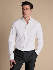 Charles Tyrwhitt White Slim Fit 100% Cotton Cutaway Collar Non Iron Poplin Shirt - Image 1 of 6