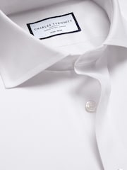 Charles Tyrwhitt White Slim Fit 100% Cotton Cutaway Collar Non Iron Poplin Shirt - Image 5 of 6