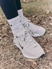 Nike White/Silver Motiva Premium Walking Trainers - Image 1 of 6
