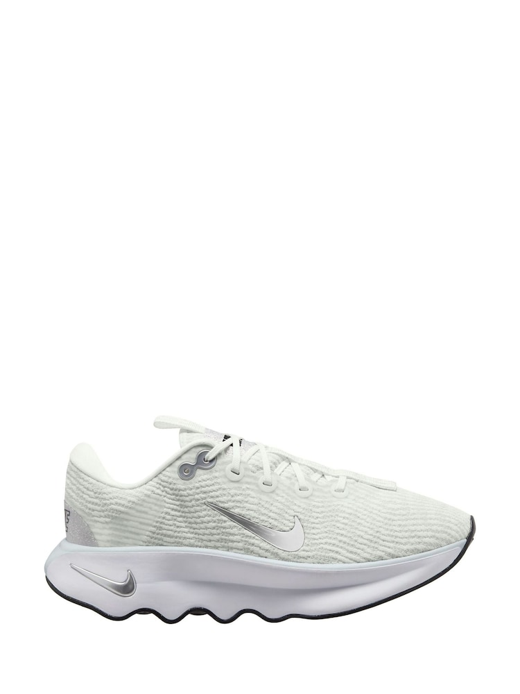 Nike White/Silver Motiva Premium Walking Trainers - Image 3 of 6