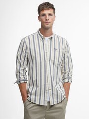 Barbour® White Longrock Striped 100% Cotton Shirt - Image 1 of 6