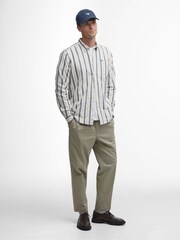 Barbour® White Longrock Striped 100% Cotton Shirt - Image 3 of 6