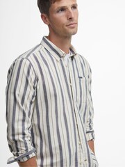 Barbour® White Longrock Striped 100% Cotton Shirt - Image 4 of 6