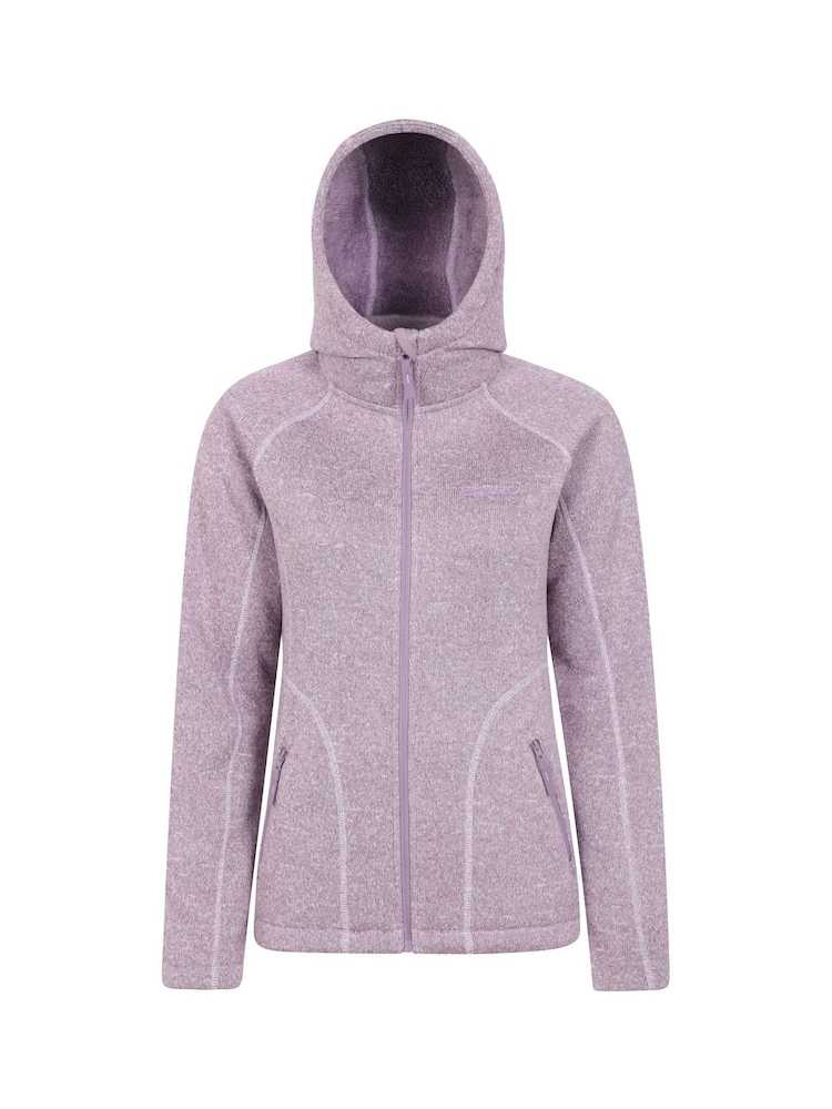 Mountain Warehouse Purple Womens Nevis Sherpa Lined Hoodie - Image 3 of 5