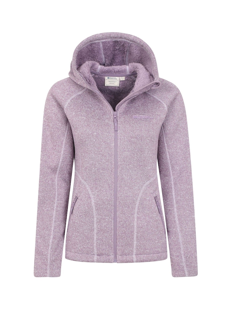 Mountain Warehouse Purple Womens Nevis Sherpa Lined Hoodie - Image 4 of 5