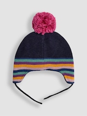 JoJo Maman Bébé Navy Dinosaur Embroidered Hat - Image 2 of 3