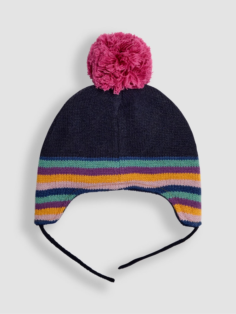 JoJo Maman Bébé Navy Dinosaur Embroidered Hat - Image 2 of 3