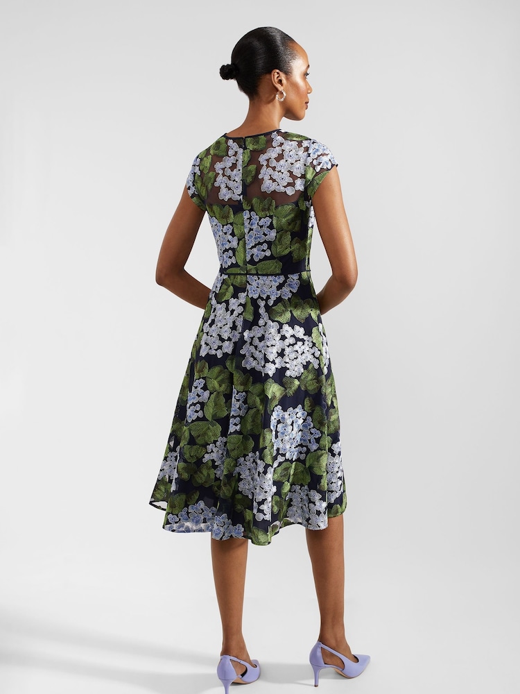 Hobbs Blue Petite Tia Dress - Image 2 of 4