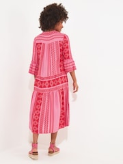 Joe Browns Übergroßes, langärmeliges, strukturiertes Midikleid im Boho-Stil - Bild 3 von 5