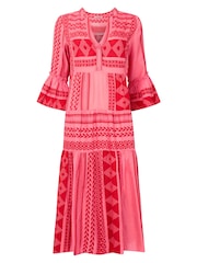 Joe Browns Übergroßes, langärmeliges, strukturiertes Midikleid im Boho-Stil - Bild 5 von 5