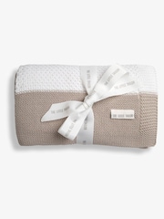 The Little Tailor Baby 100% Cotton Textured Stripe Shawl Blanket - Image 1 of 6