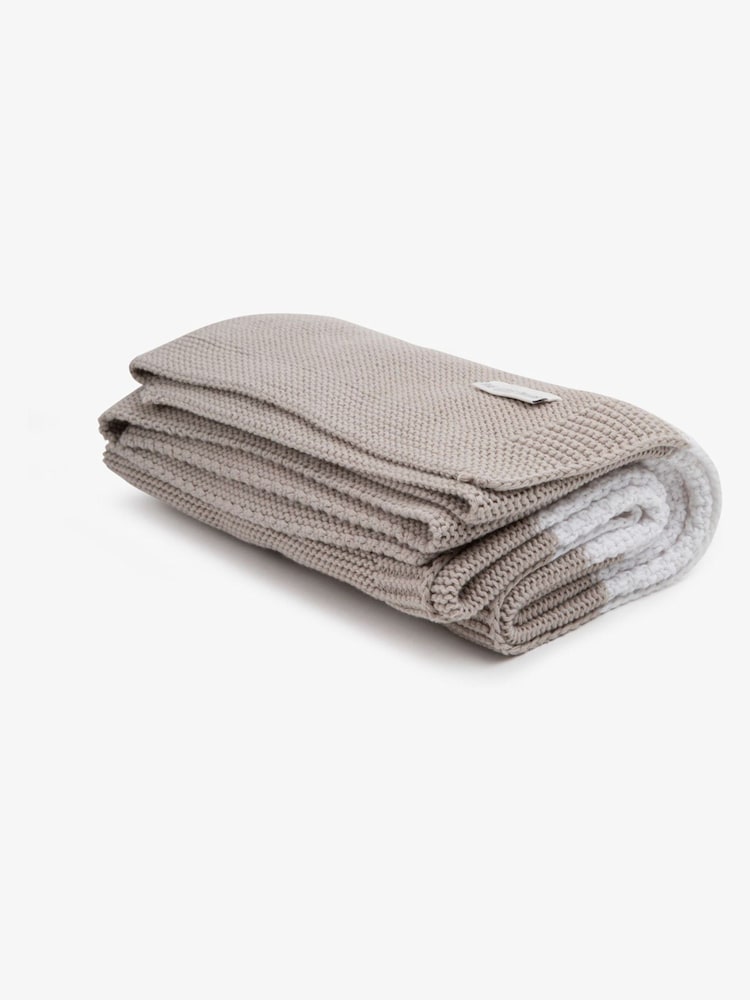 The Little Tailor Baby 100% Cotton Textured Stripe Shawl Blanket - Image 4 of 6