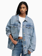 AllSaints Blue Willow Denim Jacket - Image 1 of 7
