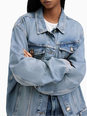 AllSaints Blue Willow Denim Jacket - Image 6 of 7