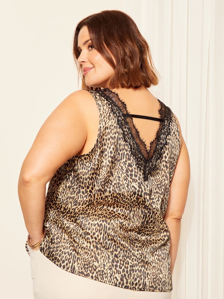 Curves Like These Camel Lace Vneck Camisole - Image 4 of 4 Curves Like These Camel Lace Vneck Camisole - Image 4 of 4