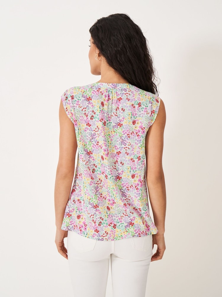 Crew Clothing Pink Tie Neck Sleeveless Blouse - Image 2 of 5