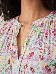 Crew Clothing Pink Tie Neck Sleeveless Blouse - Image 4 of 5