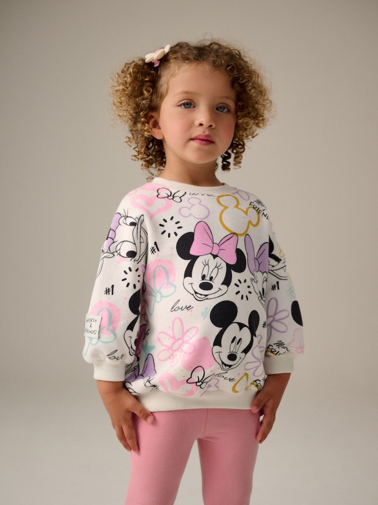 Pink Mickey and Friends Sweatshirt and Leggings Set (3mths-7yrs) - Image 1 of 10