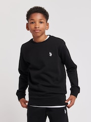 U.S. Polo Assn. Black Double Horsemen Boys Sweatshirt - Image 1 of 4