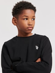 U.S. Polo Assn. Black Double Horsemen Boys Sweatshirt - Image 3 of 4