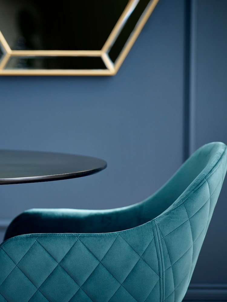 Julian Bowen Set of 2 Blue Lima Dining Chairs - Image 6 of 6