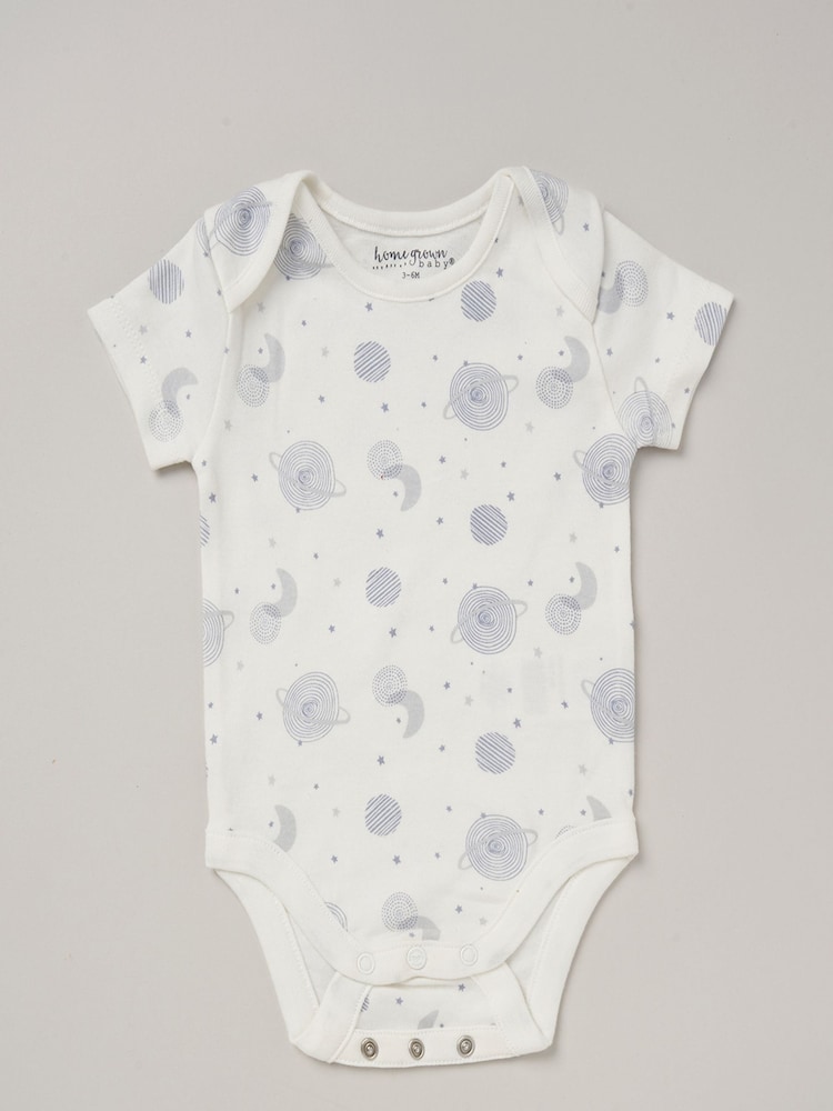 Homegrown Printed White Bodysuit Set 3 Pack - Image 2 of 5 Homegrown Printed White Bodysuit Set 3 Pack - Image 2 of 5