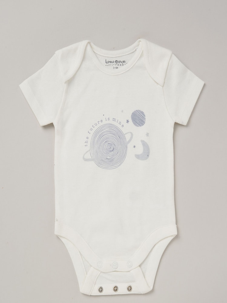 Homegrown Printed White Bodysuit Set 3 Pack - Image 3 of 5