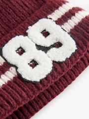 Burgundy Red Collegic Beanie Hat (3mths-16yrs) - Image 4 of 5