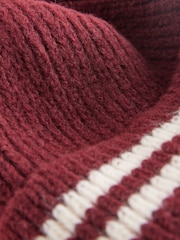 Burgundy Red Collegic Beanie Hat (3mths-16yrs) - Image 5 of 5